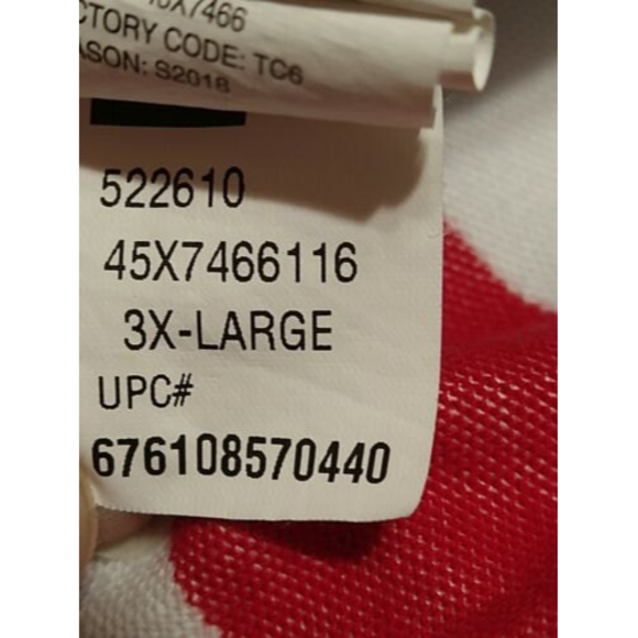 IZOD Advantage Performance Polo Shirt Mens 3X Red White Blue 1/4 Button 4th July - Picture 5 of 8